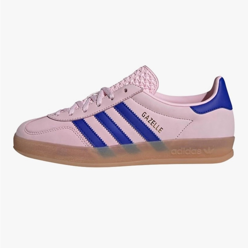 Adidas Gazelle Pink with Blue Stripes